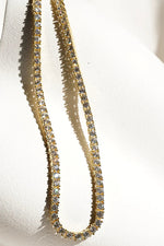 3mm gold plated tennis necklace in sterling silver

