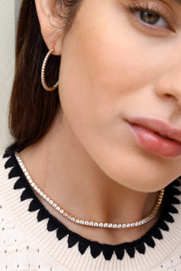 3mm gold plated tennis necklace in sterling silver

