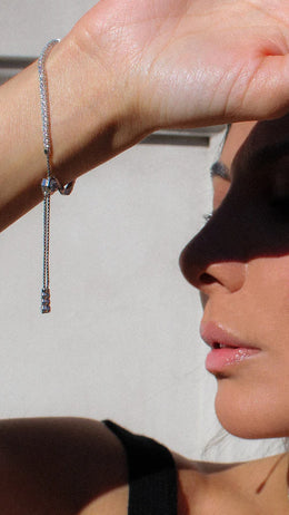 Adjustable 3mm tennis bracelet