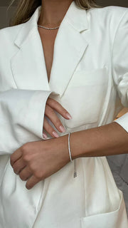 Adjustable 3mm tennis bracelet