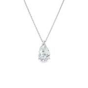Pear Cut Necklace Silver