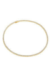 3mm gold plated tennis necklace in sterling silver

