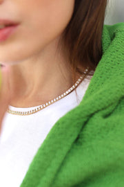 3mm gold plated tennis necklace in sterling silver

