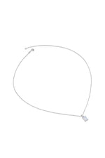 White Ice Necklace with octagon white zircon in 925 sterling silver

