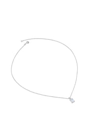 White Ice Necklace with octagon white zircon in 925 sterling silver

