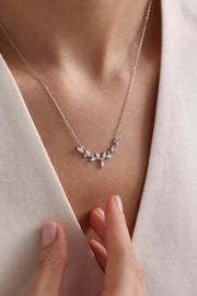 Ivy Elegance Marquise Stone Vine Necklace